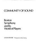 Cover of: Community of sound by Louis Snyder