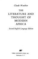 Cover of: The literature and thought of modern Africa by Claude Wauthier