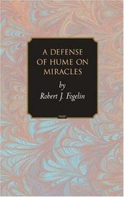 Cover of: A Defense of Hume on Miracles (Princeton Monographs in Philosophy) by Robert J. Fogelin