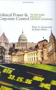 Cover of: Political power and corporate control: the new global politics of corporate governance