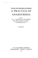 Cover of: A Practice of anaesthesia | 