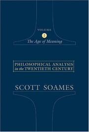 Cover of: Philosophical Analysis in the Twentieth Century, Volume 2 by Scott Soames