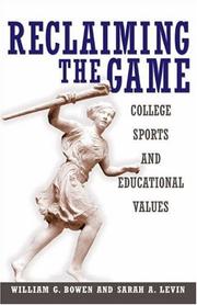 Cover of: Reclaiming the Game: College Sports and Educational Values