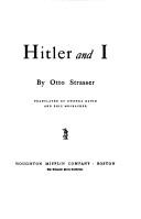 Hitler et moi by Strasser, Otto