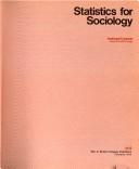Cover of: Statistics for sociology