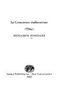 Cover of: La conscience malheureuse by Benjamin Fondane