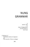 Cover of: Nùng grammar