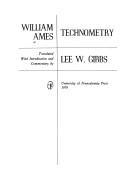 Cover of: Technometry by William Ames