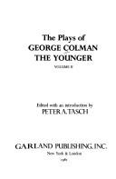 Cover of: The plays of George Colman, the younger