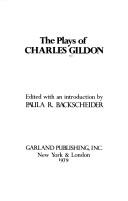 Cover of: The plays of Charles Gildon