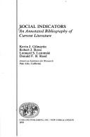 Cover of: Social indicators by Kevin J. Gilmartin ... [et al.] ; American Institutes for Research.