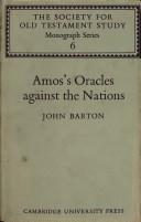 Cover of: Amos's oracles against the nations: a study of Amos 1.3--2.5