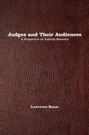Cover of: Judges and their audiences by Lawrence Baum