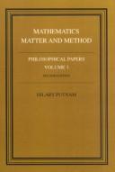 Cover of: Mathematics, matter, and method