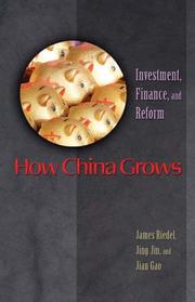 Cover of: How China Grows: Investment, Finance, and Reform