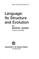 Cover of: Language: its structure and evolution