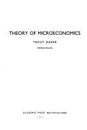 Cover of: Theory of microeconomics. by Trout Rader