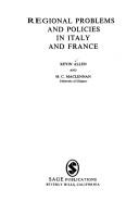 Cover of: Regional problems and policies in Italy and France by Kevin Allen