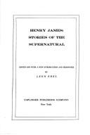 Cover of: Henry James : stories of the supernatural