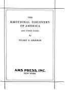 Cover of: The emotional discovery of America: and other essays.
