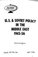 Cover of: U.S. & Soviet policy in the Middle East