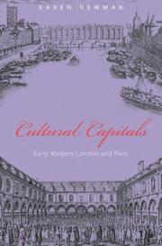 Cover of: Cultural Capitals: Early Modern London and Paris