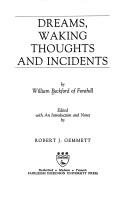 Cover of: Dreams, waking thoughts and incidents. by William Beckford