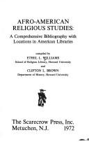 Afro-American religious studies by Ethel L. Williams