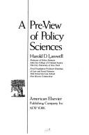 Cover of: A pre-view of policy sciences