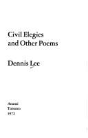 Cover of: Civil elegies, and other poems.
