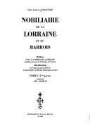Cover of: Nobiliaire de la Lorraine et du Barrois by Ambroise Pelletier