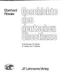 Cover of: Geschichte des deutschen Ubootbaus by Eberhard Rössler, Eberhard Rössler