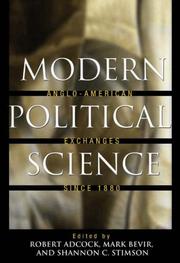 Cover of: Modern Political Science: Anglo-American Exchanges since 1880