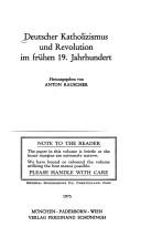 Cover of: Deutscher Katholizismus und Revolution im frühen 19. Jahrhundert