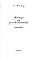 Cover of: Phonologie und generative Grammatik