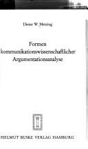 Cover of: Formen kommunikationswissenschaftlicher Argumentationsanalyse