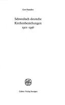 Schwedisch-deutsche Kirchenbeziehungen 1901-1936 by Gert Haendler