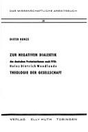 Zur negativen Dialektik des deutschen Protestantismus nach 1918 by Dieter Runze