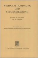 Cover of: Wirtschaftsordnung und Staatsverfassung by hrsg. von Heinz Sauermann u. Ernst-Joachim Mestmäcker.