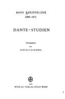 Cover of: Dante-Studien by Hans Rheinfelder