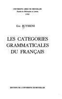 Cover of: Les catégories grammaticales du français