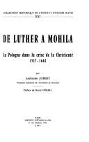 Cover of: De Luther à Mohila by Ambroise Jobert