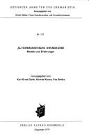 Cover of: Altgermanistische Grundkurse: Modelle und Erfahrungen