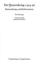 Cover of: Der Bauernkrieg 1524-26: Bauernkrieg u. Reformation : 9 Beitr.