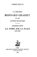 La Librairie Bernard Grasset et les lettres françaises by Gabriel Boillat