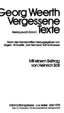 Cover of: Vergessene Texte: Werkauswahl.