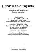 Cover of: Handbuch der Linguistik: allg. u. angewandte Sprachwiss.