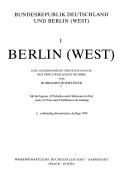 Cover of: Berlin: eine geographische Strukturanalyse der zwölf westlichen Bezirke