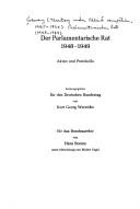 Cover of: Der Parlamentarische Rat, 1948-1949 by Germany (Territory under Allied occupation, 1945-1955). Parlamentarischer Rat (1948-1949)