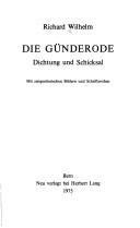 Die Günderode by Wilhelm, Richard.